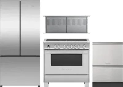 4 Piece Package Includes Refrigerator, Range, Hood And Dishwasher